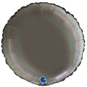 45cm Rund Irisierend Dunkelgrau Folienballon