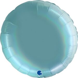 45cm Rund, Irisierend Hellblau, Folienballon