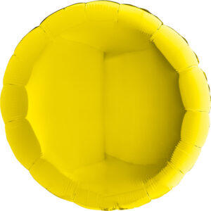 45cm Rund Metallic Gelb