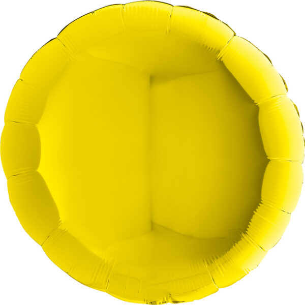 45cm Rund Metallic Gelb