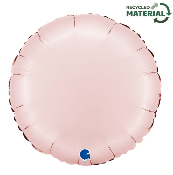 45cm Rund Satin Puderrosa