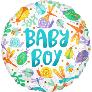 Baby Boy Beetle, Folienballon, Rund, 45cm