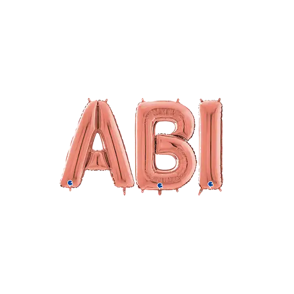 ABI Ballons / Schriftzug / gold/silber/roségold H 66 cm – Bild 3