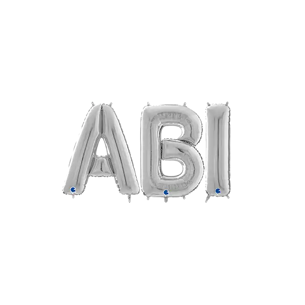ABI Ballons / Schriftzug / gold/silber/roségold H 66 cm – Bild 2