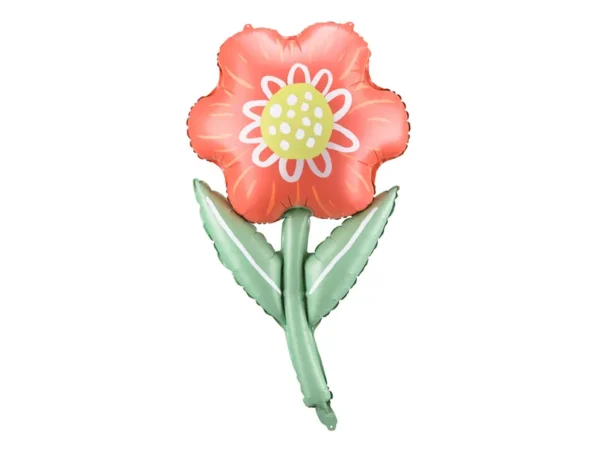 Blume mit Stiel, Folienballon, B96 cm