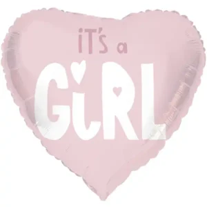 It's a girl Herz, Folienballon 45cm