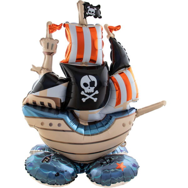 Piratenschiff selbststehend Folienballon 81 cm
