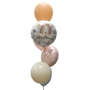 Schulkind Regenbogenzauber, Kinder-Ballonstrauß, Befüllt zum Abholen, ca. 2-3 Tage haltbar