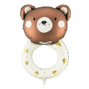 Babyrassel Teddy, Folienballon 67cm