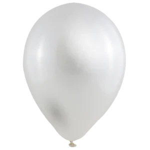 Ballon weiß metallic 28cm / Latex / 29