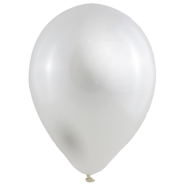 Ballon weiß metallic 28cm / Latex / 29