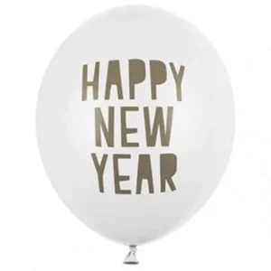 Happy New Year Latexballon weiß