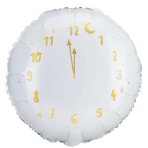 Uhr Silvester Folienballon