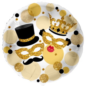 Karneval Gold, Folienballon 45cm