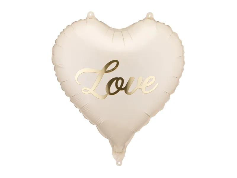 Love Folienballon beige