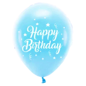 Happy Birthday Latexballons hellblau