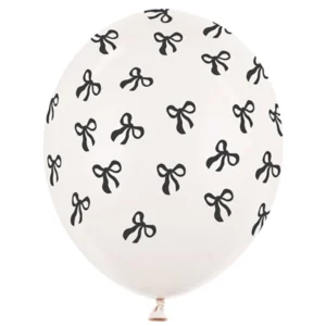 Latexballon Schleifen off white black