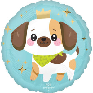 Hund, Folienballon, rund, 45cm