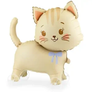Katze auf Rädern / Folienballon / H 65 cm